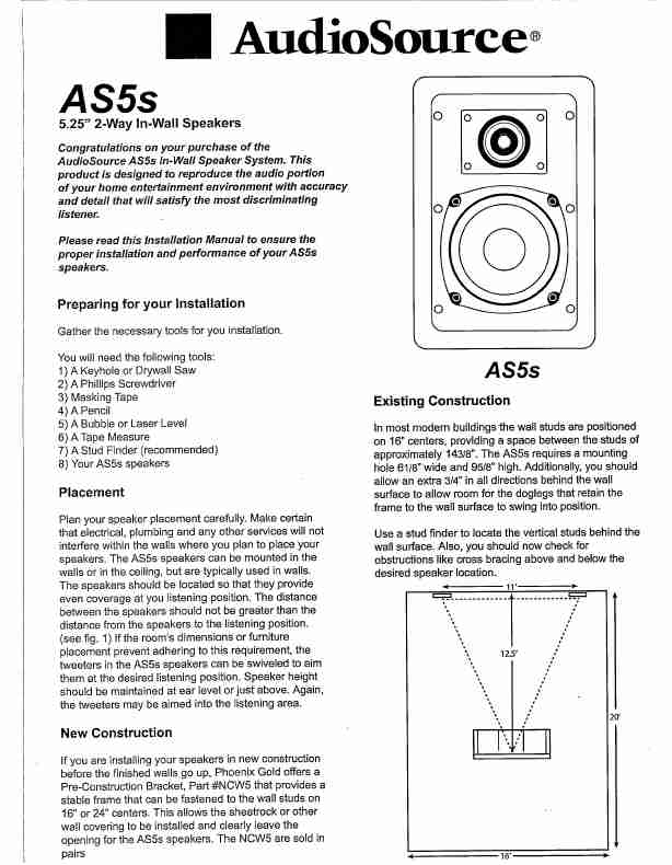 AudioSource Speaker 5 25 2-Way In-Wall Speakers-page_pdf